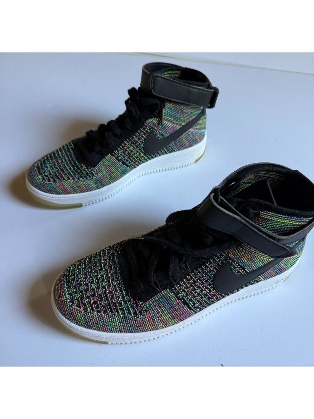 Nike Air Force 1 High Flyknit Multicolor Black Shoes - Men’s US 11 - 817420-601